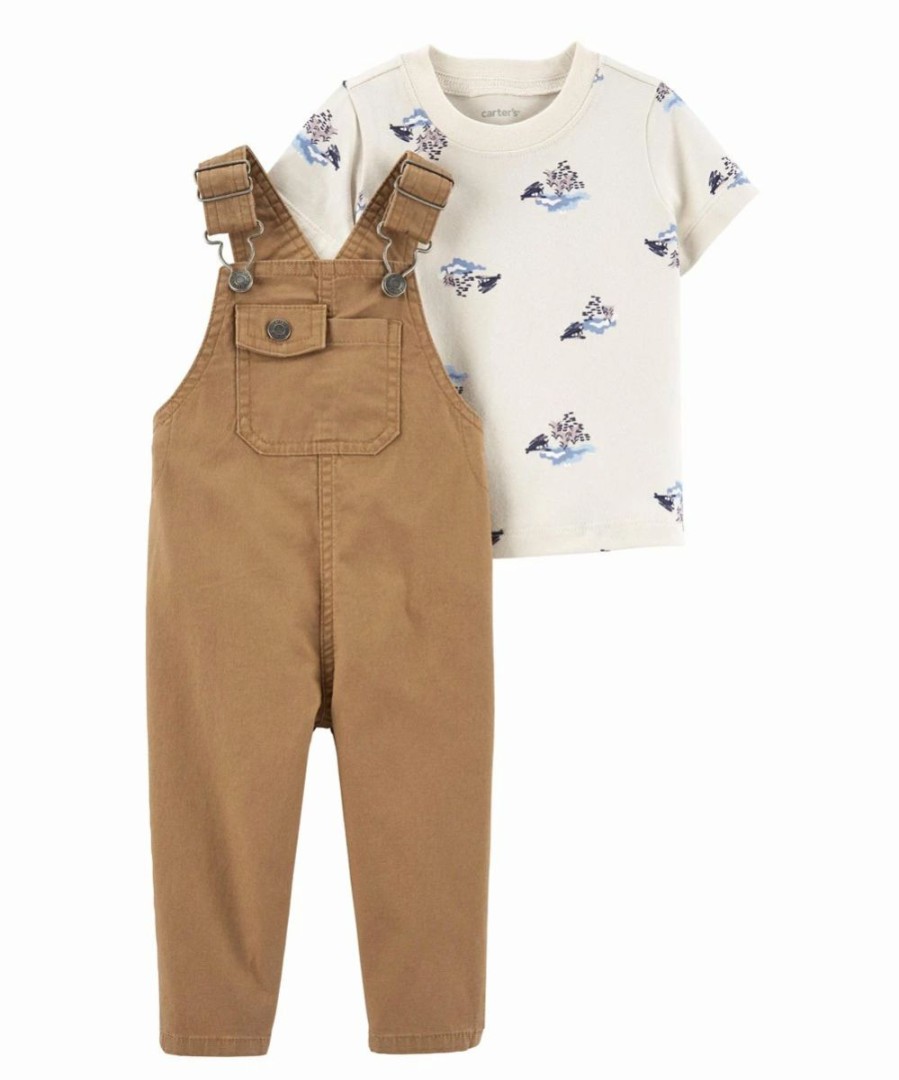 * | Top 10 Carter'S Cream Airplanes Tee & Brown Overalls Newborn & Infant