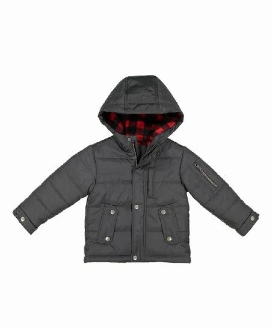 * | Wholesale Carter'S Gray Pocket Hooded Puffer Coat Toddler