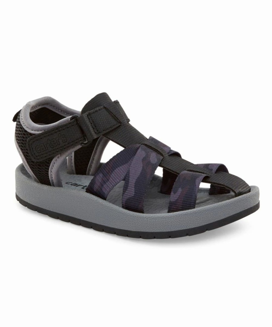 * | New Carter'S Black & Gray Frisby Sandal Boys