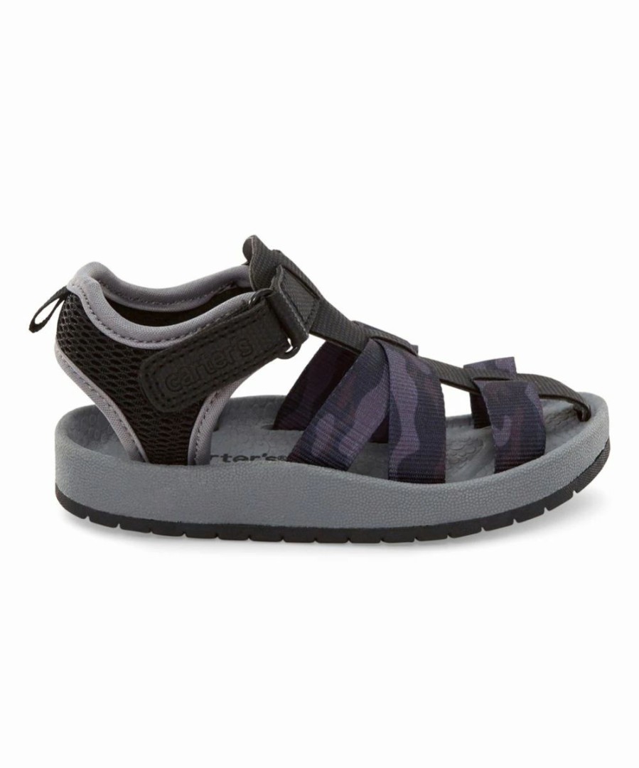 * | New Carter'S Black & Gray Frisby Sandal Boys