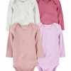 * | Best Deal Carter'S Peach & Pink Pointelle Heart Long-Sleeve Bodysuit Set Infant