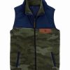 * | Buy Carter'S Navy & Green Camo Sherpa Zip-Up Vest Toddler & Boys