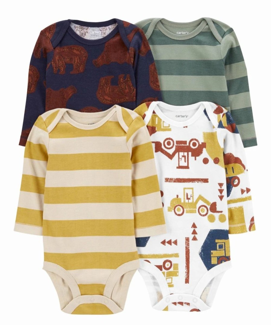 * | Discount Carter'S Yellow & Green Long-Sleeve Bodysuit Set Of Four