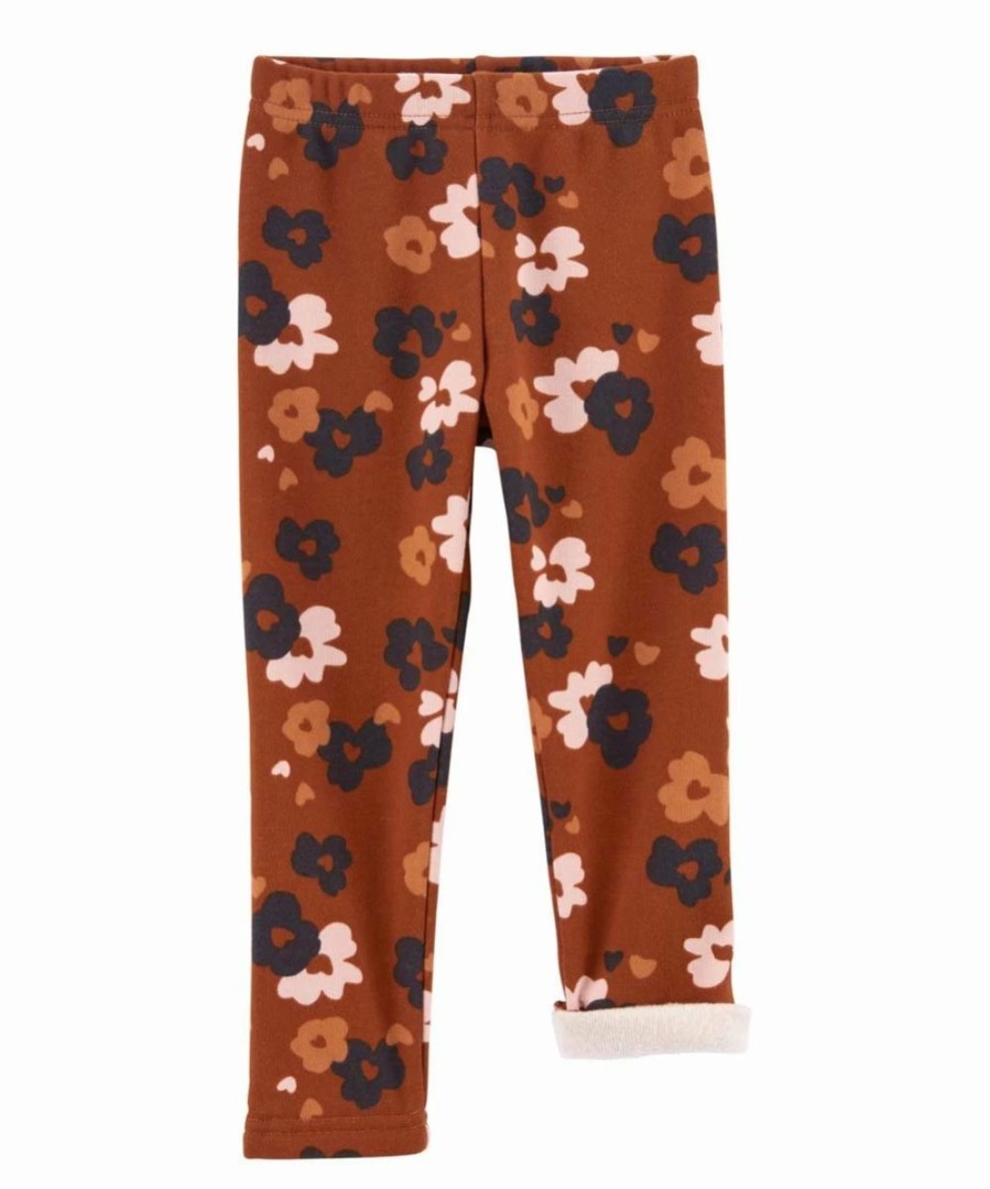 * | Cheap Carter'S Brown Floral Cozy Leggings Toddler