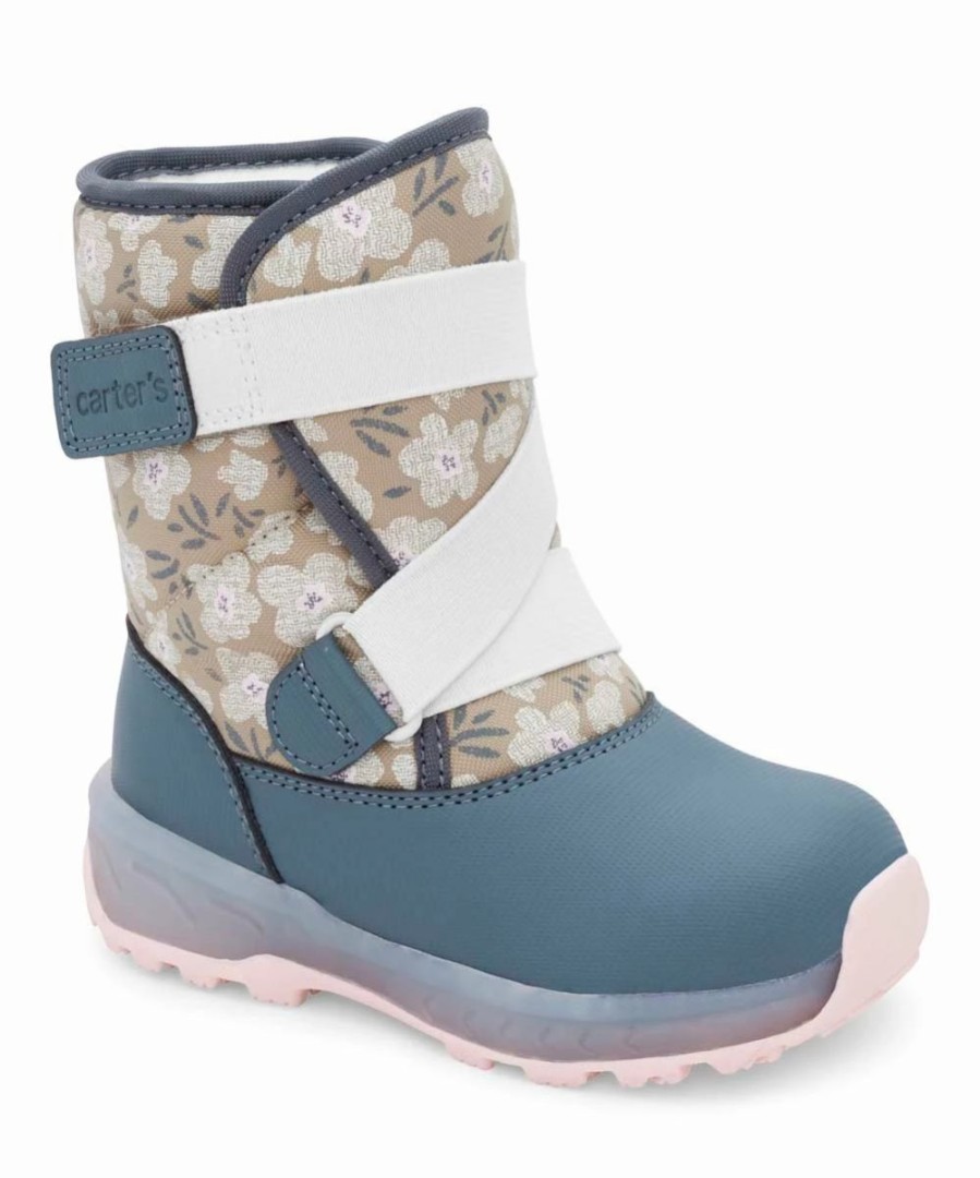 * | Buy Carter'S Ivory Floral Legolas Light-Up Snow Boot Girls