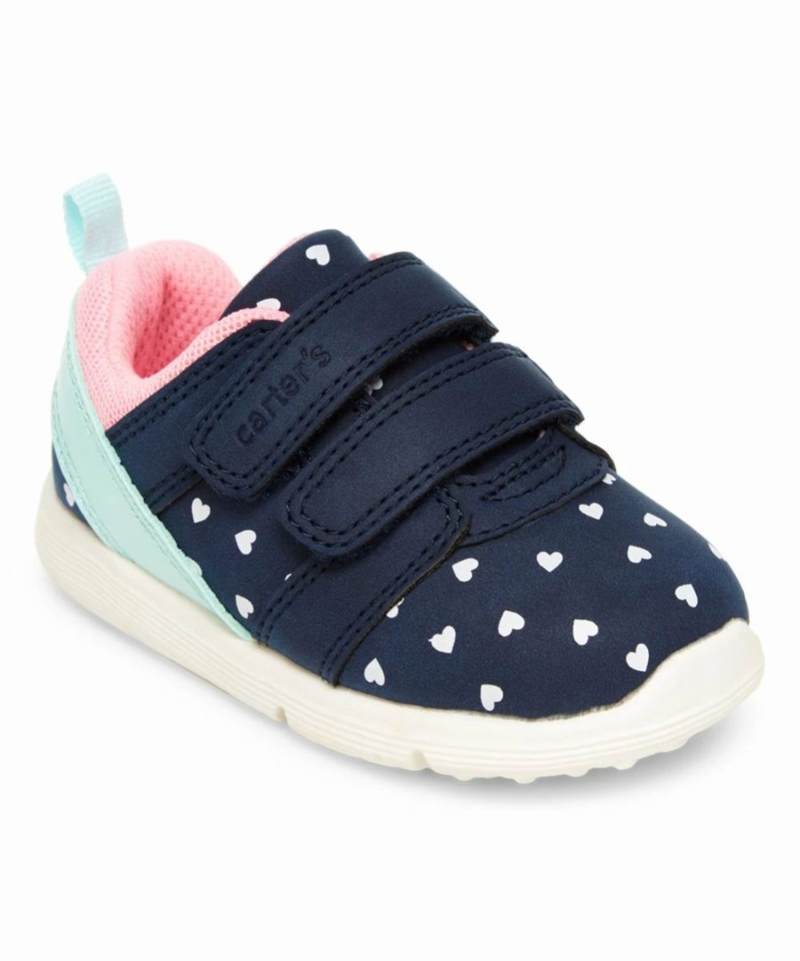 * | Deals Carter'S Navy & Aqua Heart Relay Sneaker Girls