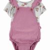 * | Discount Carter'S Ivory Floral Tee & Mauve Ruffle Bodysuit Infant