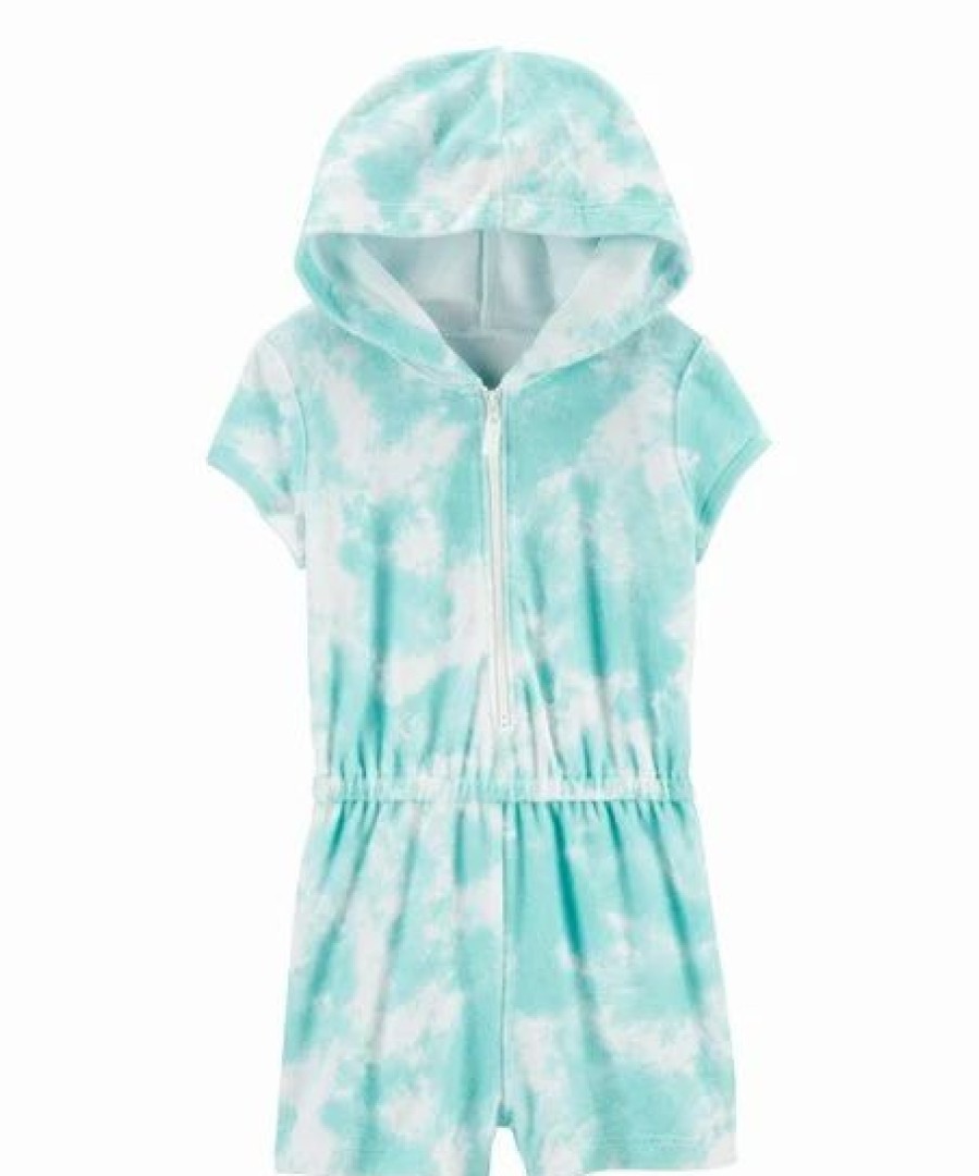 * | Discount Carter'S Mint Tie-Dye Hooded Romper Coverup Toddler