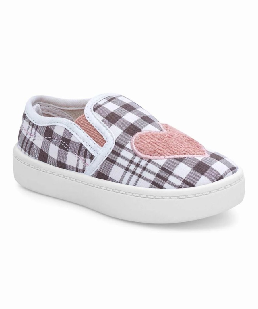 * | Cheapest Carter'S Gray Plaid Heart Nettie Slip-On Sneaker Girls