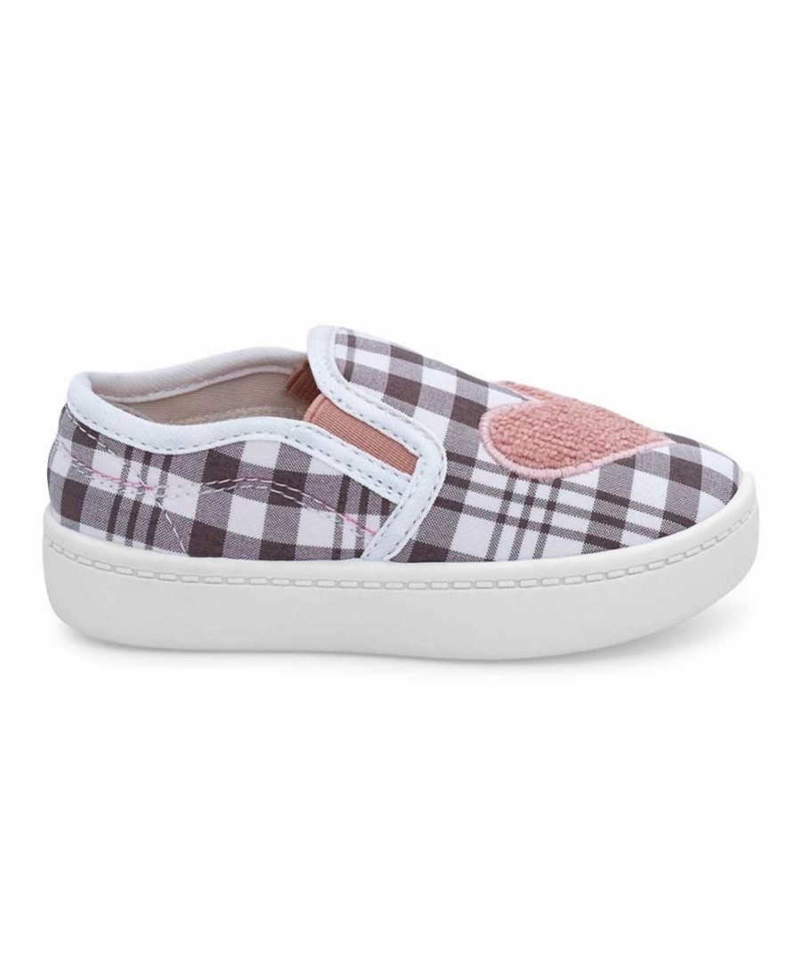 * | Cheapest Carter'S Gray Plaid Heart Nettie Slip-On Sneaker Girls