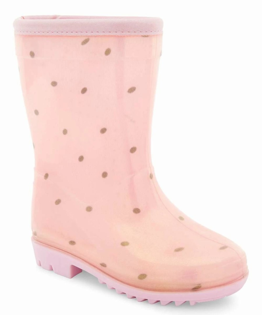 * | Discount Carter'S Pink Polka Dot Nina Rain Boot Girls