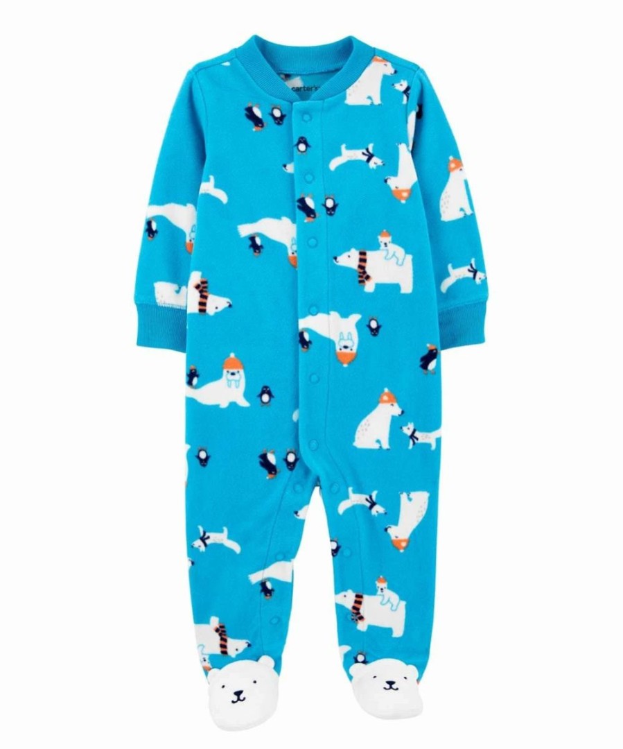 * | Top 10 Carter'S Blue Polar Bear Long-Sleeve Footie Newborn & Infant