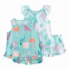 * | Promo Carter'S Aqua Flamingo Ruffle Tank Pajama Set Toddler