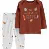 * | Best Reviews Of Carter'S Brown 'Unbe-Leaf-Ably Cute' Long-Sleeve Top & White Acorn Pants Infant