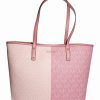 * | Budget Michael Kors Light Pink Leather Carter Tote