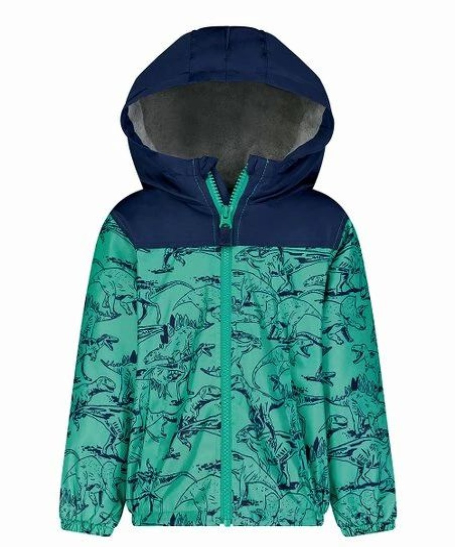 * | Coupon Carter'S Green Dino Hooded Jacket Boys