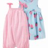 * | Brand New Carter'S Blue Strawberry A-Line Dress Set Newborn