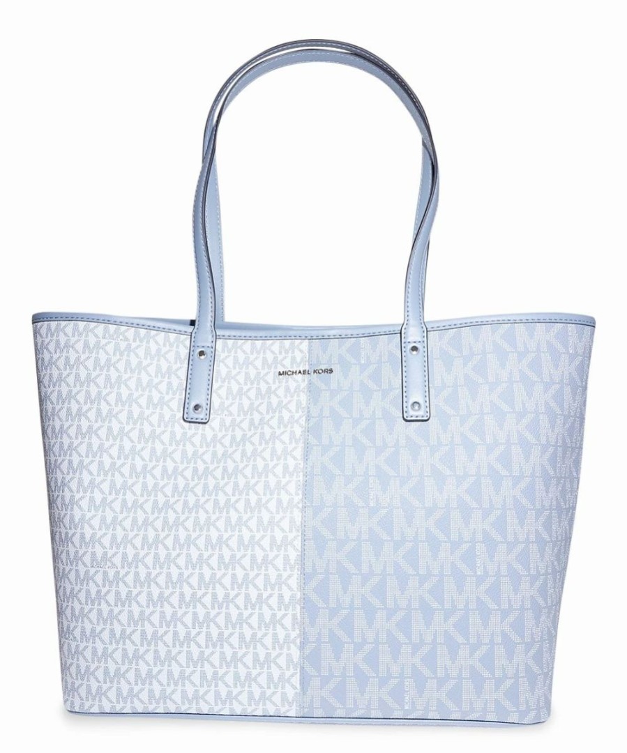 * | Deals Michael Kors Cloud & Blue Leather Carter Tote