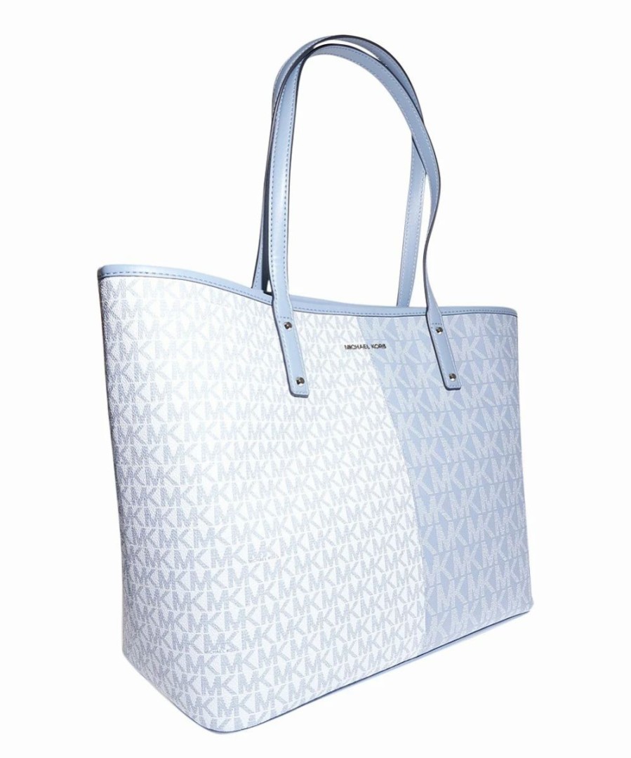 * | Deals Michael Kors Cloud & Blue Leather Carter Tote