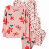 * | Top 10 Carter'S Pink & Red Floral Pajama Set Infant