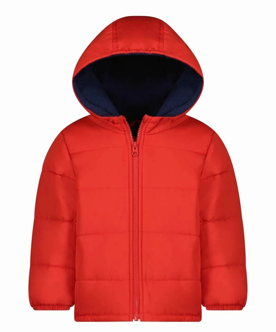 * | Coupon Carter'S Red Hooded Puffer Coat Boys