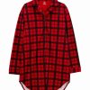 * | Best Pirce Carter'S Red & Black Plaid Sleep Shirt Newborn, Infant & Women