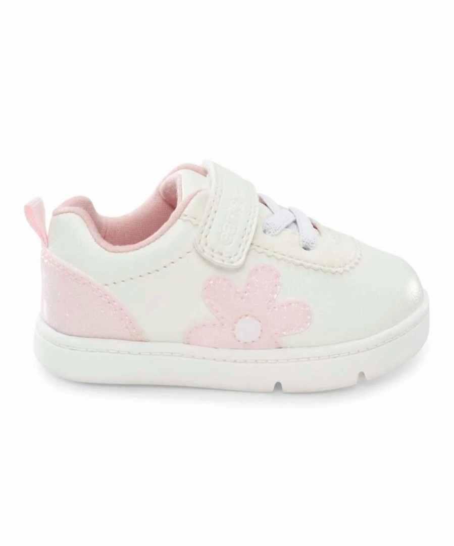 * | Budget Carter'S White & Pink Floral Morgan Sneaker Girls