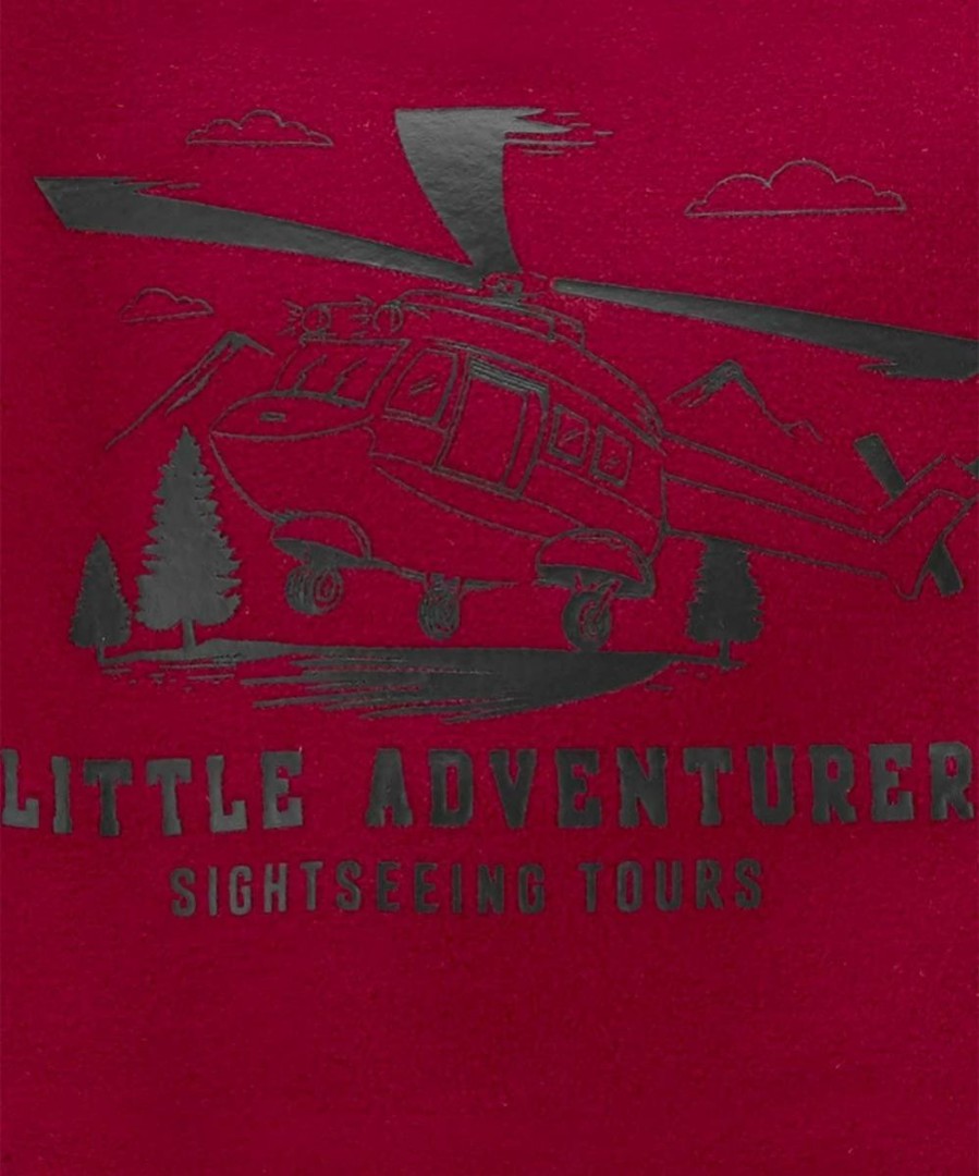 * | Brand New Carter'S Burgundy 'Little Adventurer' Crewneck Sweatshirt Set Newborn & Infant