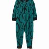 * | Budget Carter'S Teal Penguin Fleece Footie Toddler & Boys