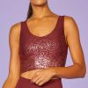 * | Flash Sale Zobha Tawny Port Ombre Foil Longline Carter Sports Bra