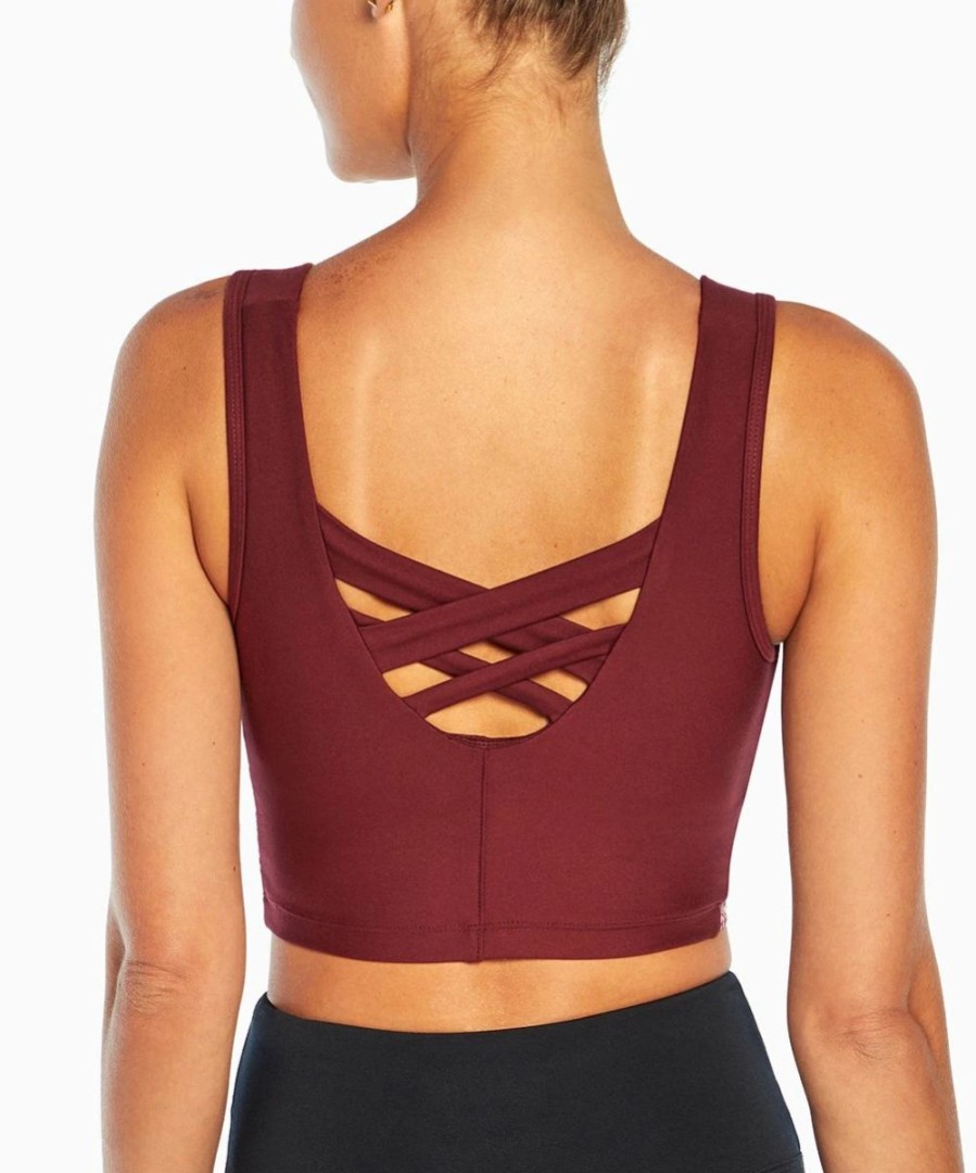 * | Flash Sale Zobha Tawny Port Ombre Foil Longline Carter Sports Bra