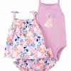 * | Hot Sale Carter'S Blue & Purple Bunny Bodysuit Set Newborn & Infant