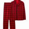 * | Cheapest Carter'S Red & Black Plaid Button-Up Pajama Set Newborn, Infant & Adult