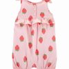 * | Top 10 Carter'S Pink Strawberry Ruffle-Accent Bow-Sleeve Romper Infant