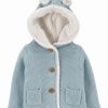 * | Best Pirce Carter'S Blue Bear-Ear Sherpa-Lined Cardigan Newborn & Infant