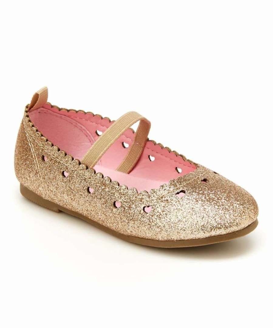 * | Deals Carter'S Gold Ellaria Glitter Ballet Flat Girls