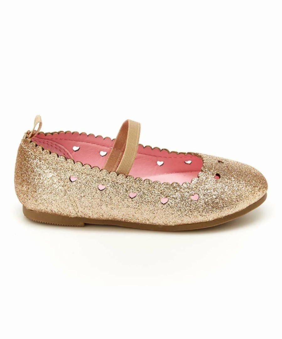 * | Deals Carter'S Gold Ellaria Glitter Ballet Flat Girls