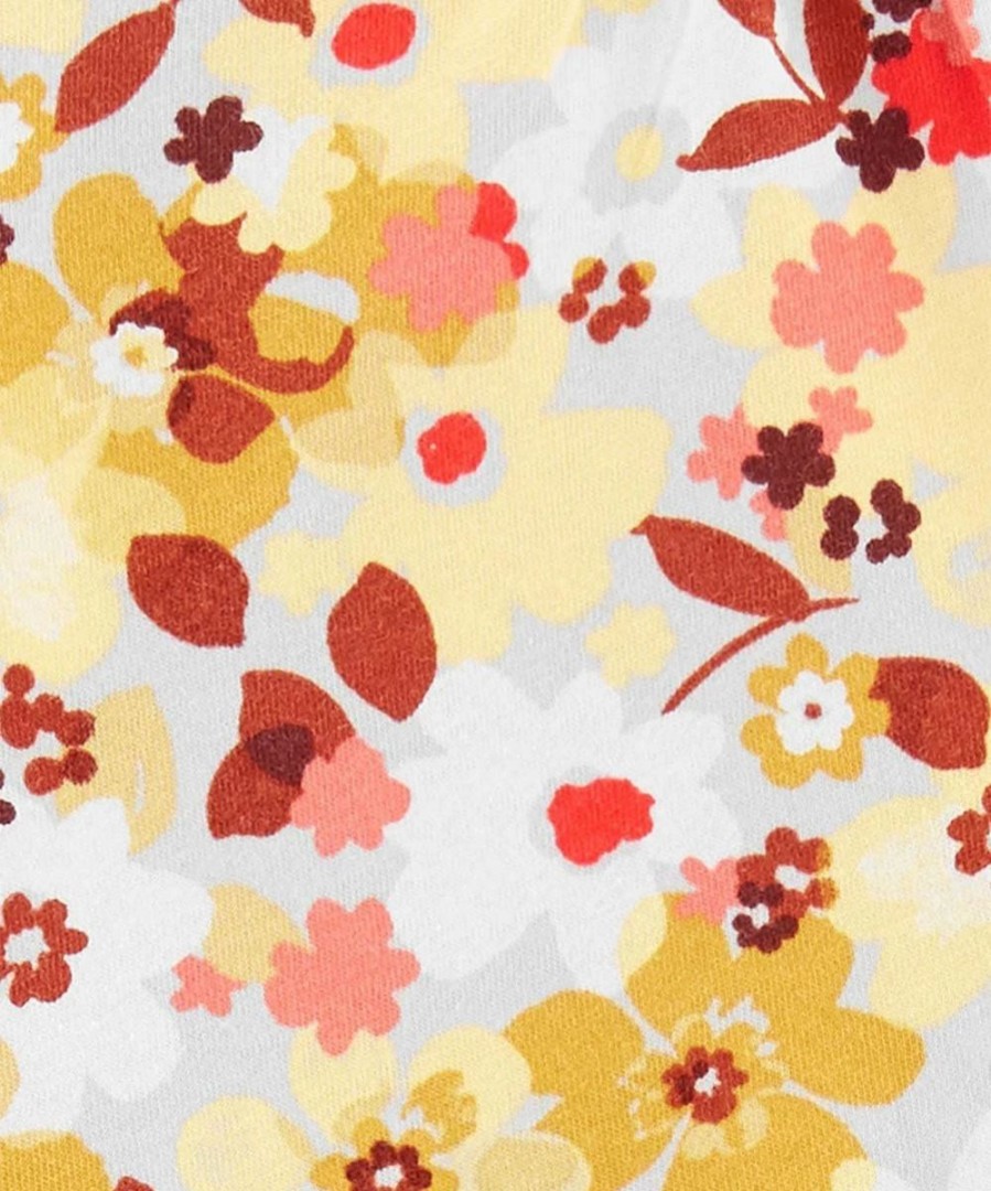 * | Cheapest Carter'S White & Yellow Floral Long-Sleeve Peplum Bodysuit & Navy Leggings Newborn