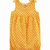 * | Discount Carter'S Yellow Floral Bow Strap Romper Newborn & Infant