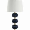 * | Best Sale Jonathan Y Navy Glass Carter Led Table Lamp