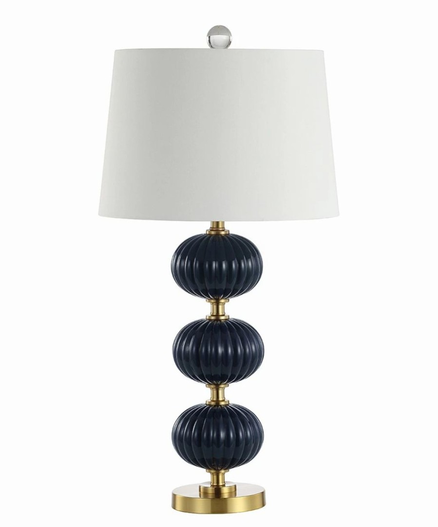 * | Best Sale Jonathan Y Navy Glass Carter Led Table Lamp