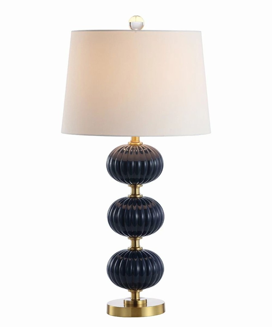 * | Best Sale Jonathan Y Navy Glass Carter Led Table Lamp