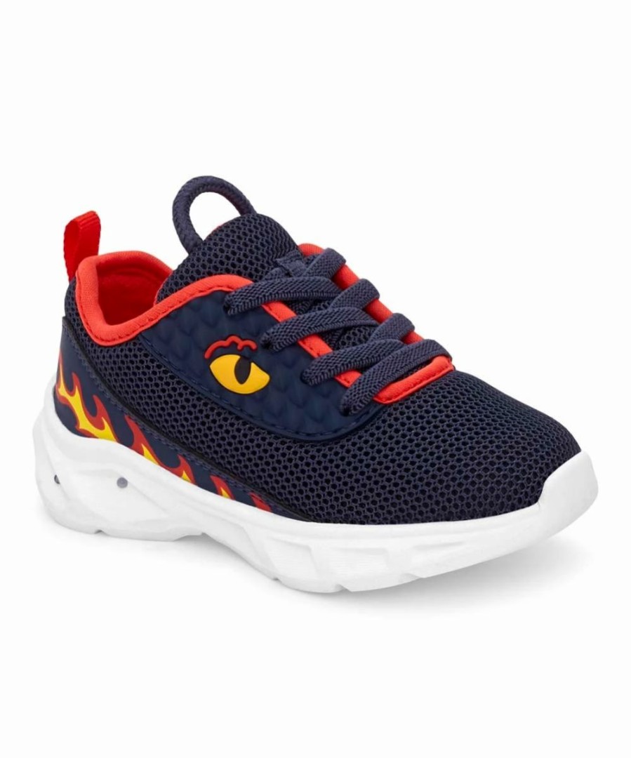 * | Deals Carter'S Navy Dragon Creek Mesh Light-Up Sneakers Boys