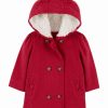 * | Top 10 Carter'S Red Bow-Pocket Hooded Peacoat Infant