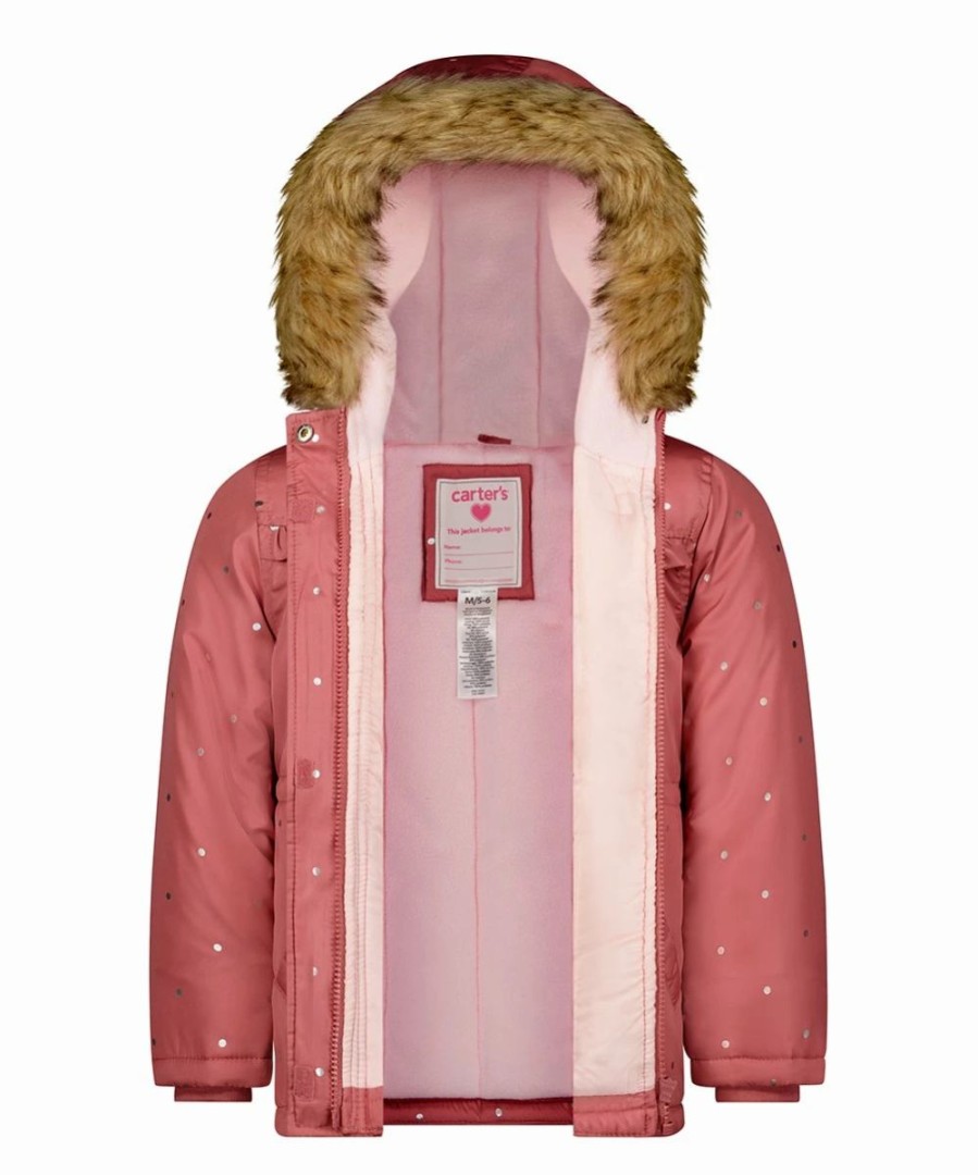 * | Buy Carter'S Pink Polka-Dot Heavyweight Parka Girls