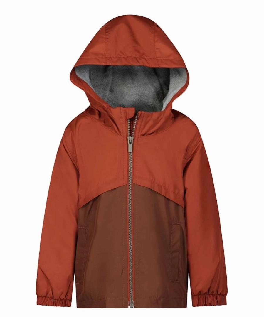 * | Top 10 Carter'S Dark Red Color Block Hooded Coat Boys