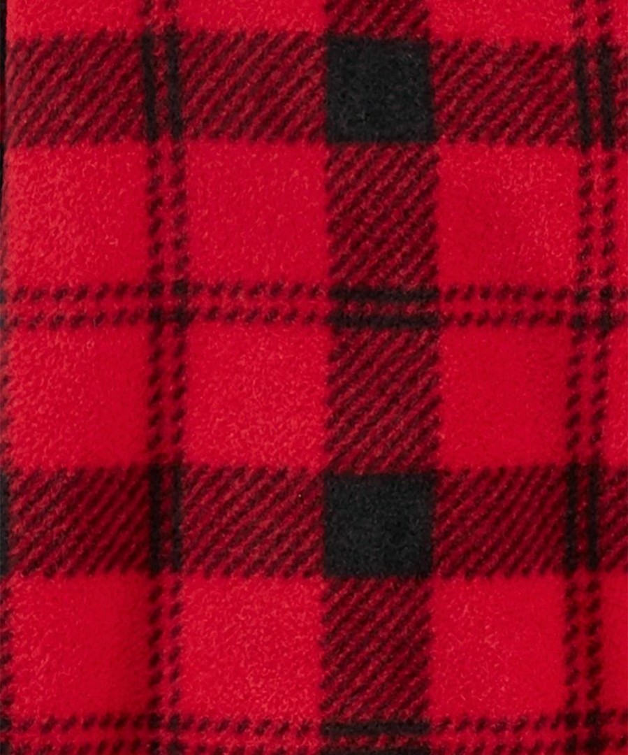 * | Best Reviews Of Carter'S Red & Black Plaid Bear-Foot Two-Way Zip Fleece Footie Newborn & Infant