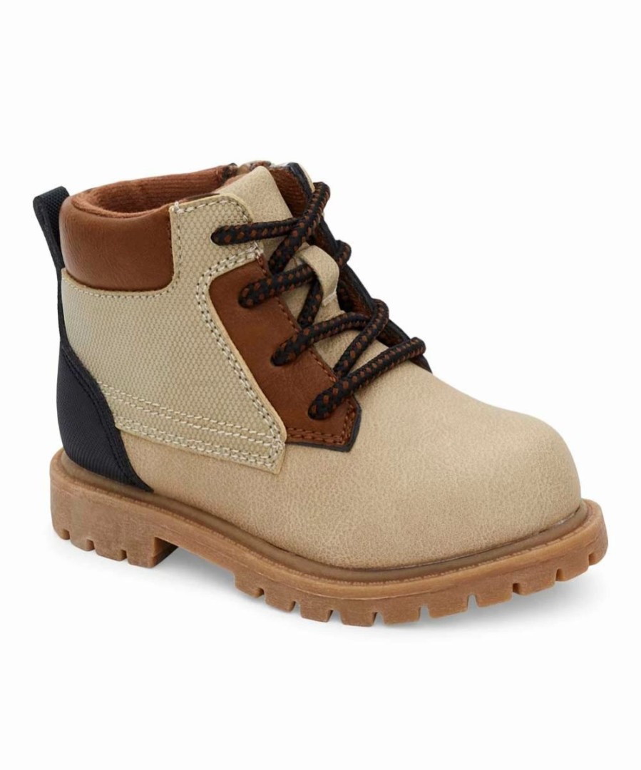 * | Cheap Carter'S Khaki & Brown Color Block Roy Combat Boot Boys