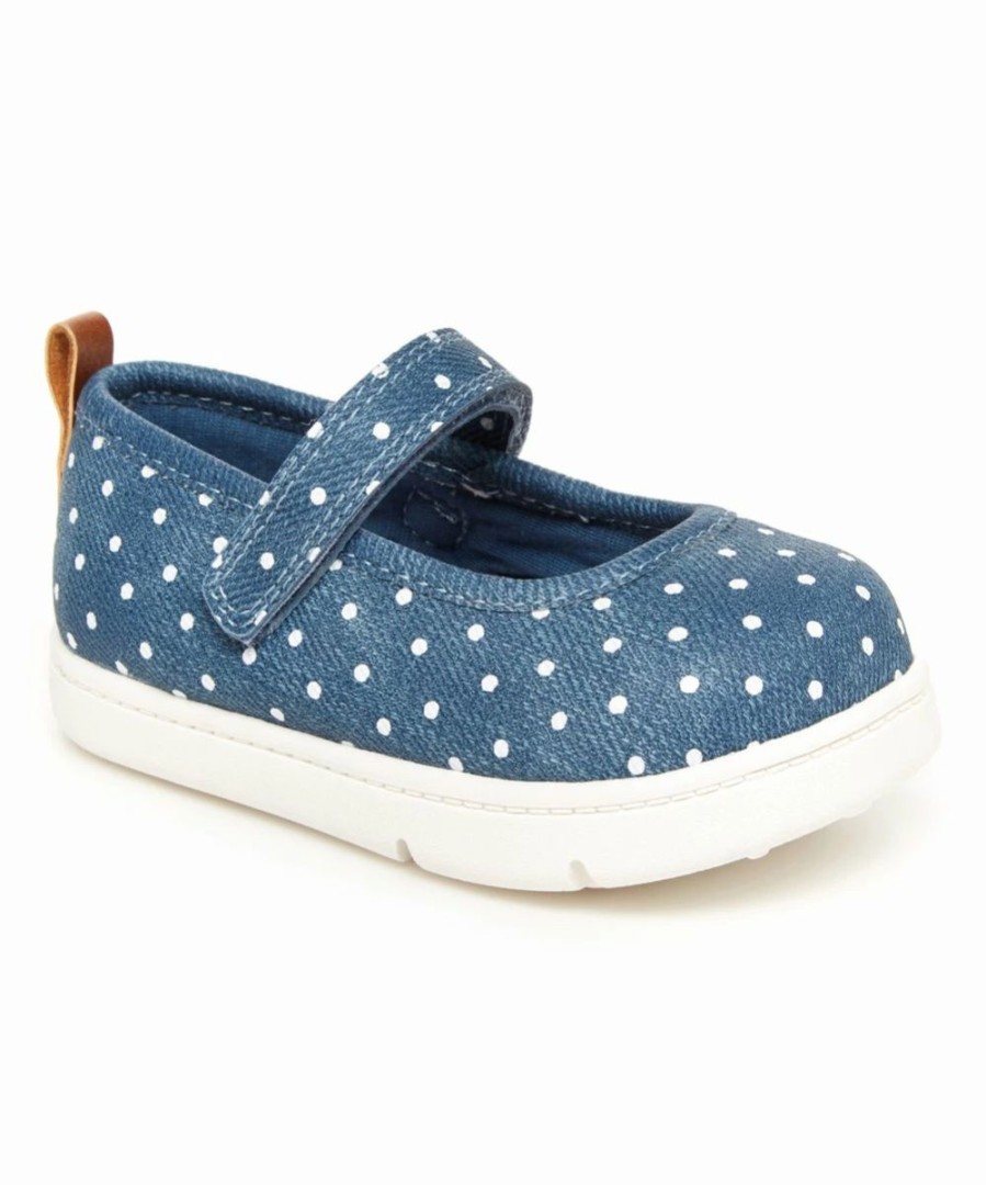 * | Brand New Carter'S Blue Polka Dot Judith Mary Jane Girls