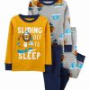 * | Brand New Carter'S Yellow 'Off To Sleep' Lion Long-Sleeve Pajama Set Infant, Toddler & Boys